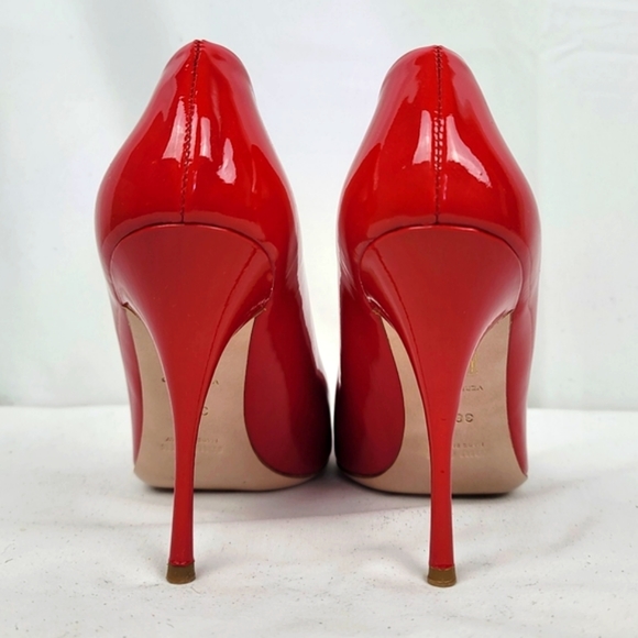 Miu Miu Prada Red Patent Stiletto Heels Pumps 38.5 - Picture 6 of 13